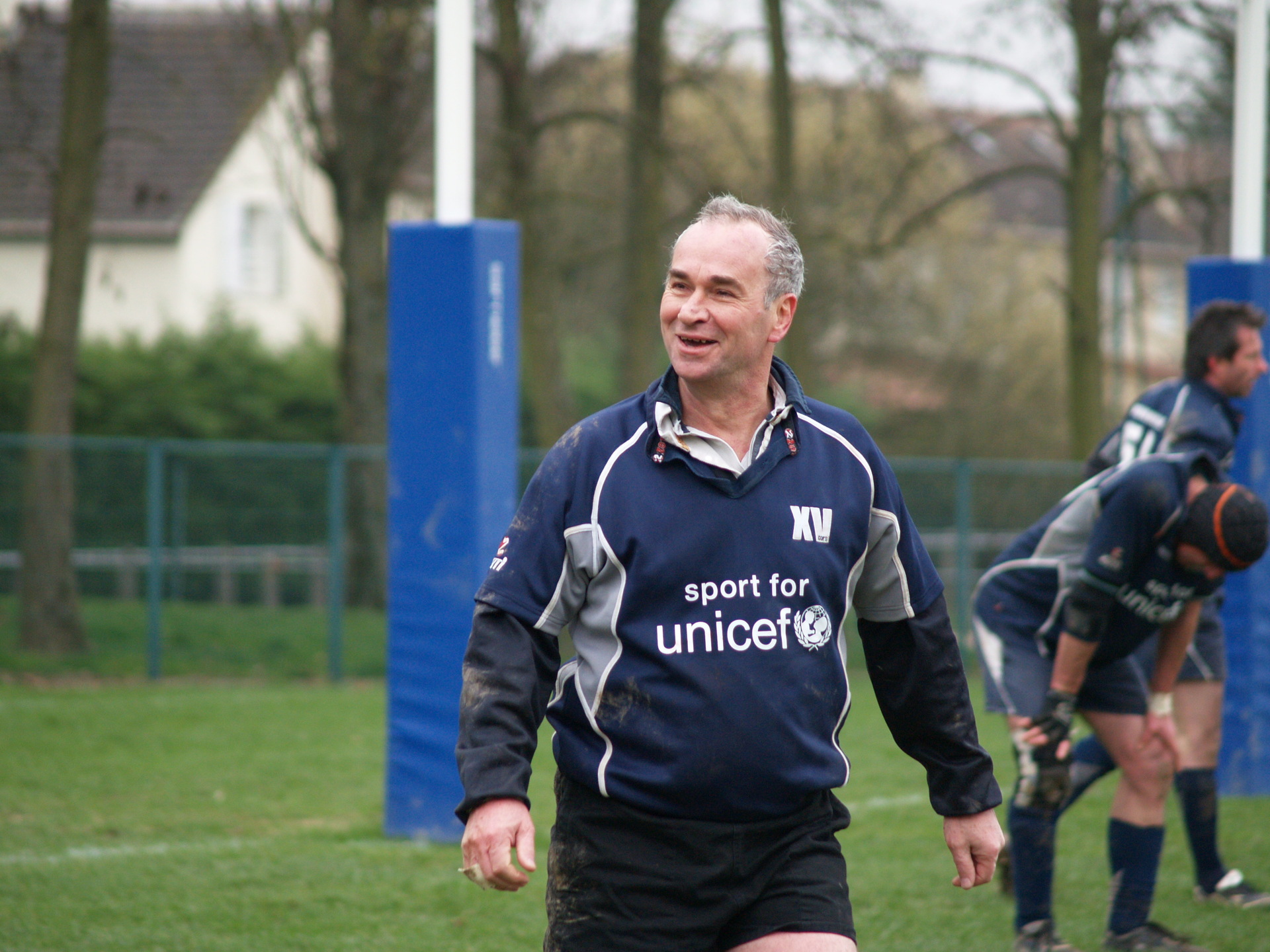 Jean-Michel Basso sous le maillot de l'équipe belge de Boisfort, contre les Ignobles Mondains en 2011