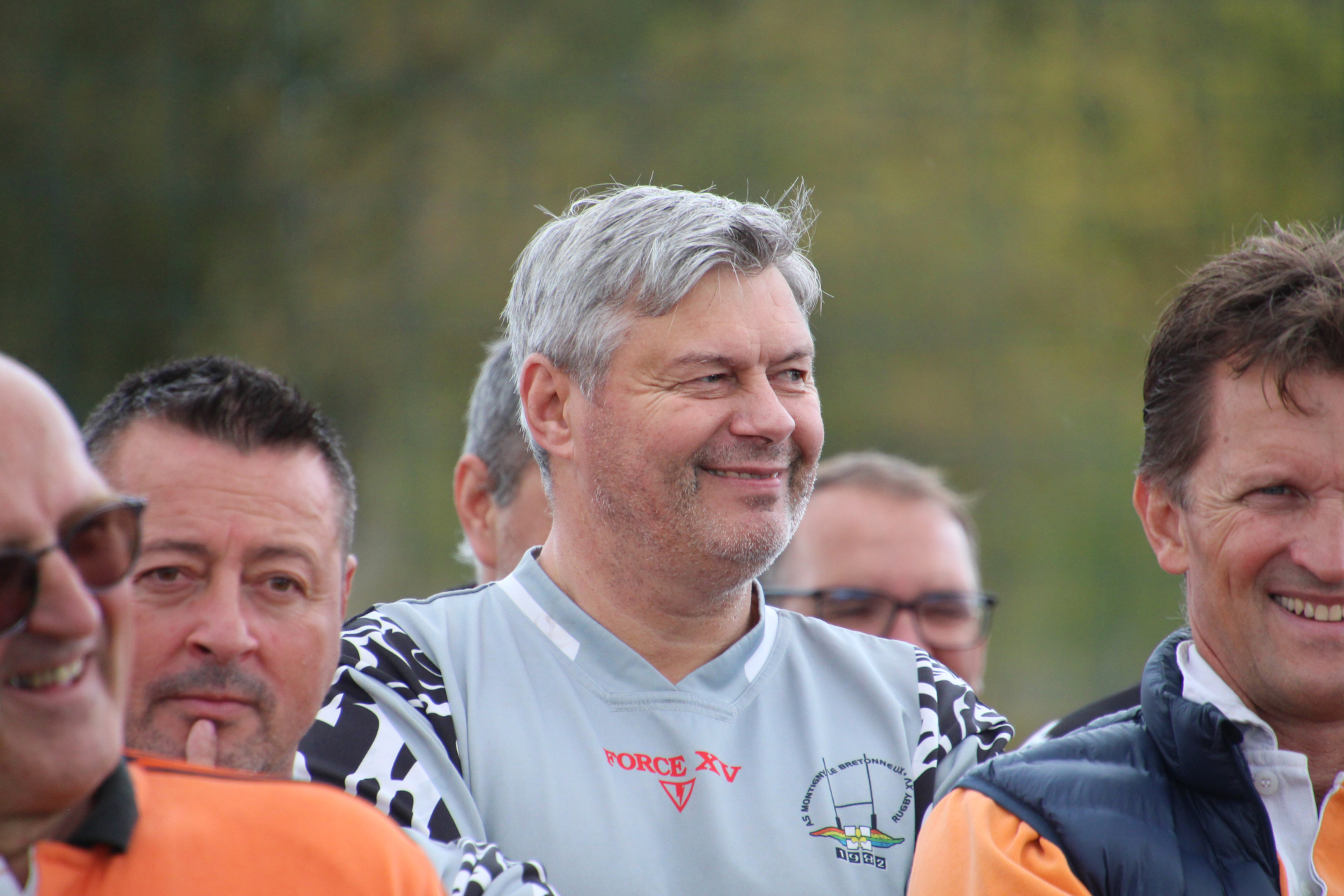 Jean-Marc Gouello, dit Roger, entre Old Coach, Pinpon et Pascal Fradin