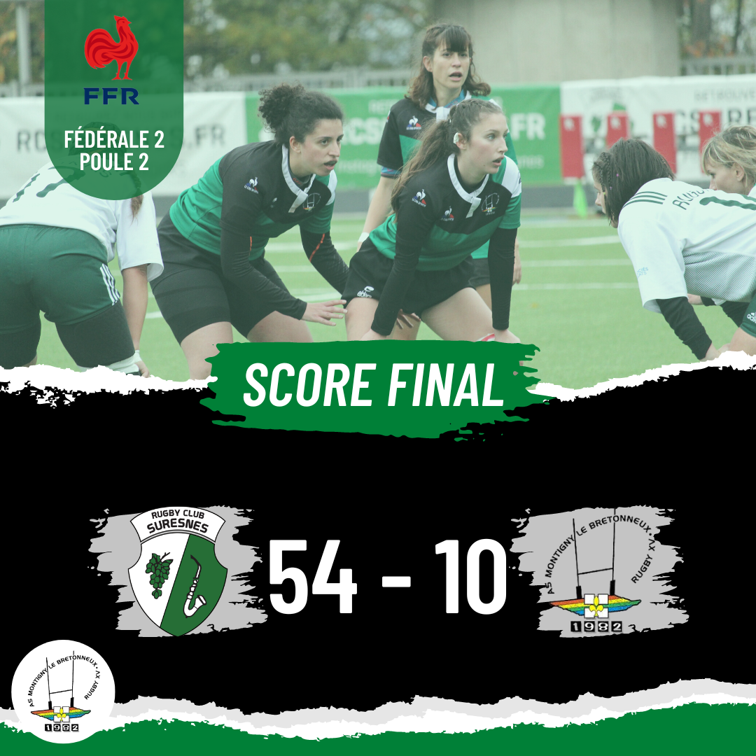 Résultat 2ème journée : SURESNES 54 - 10 ASMB